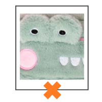 Etui fluffy krokodil XL